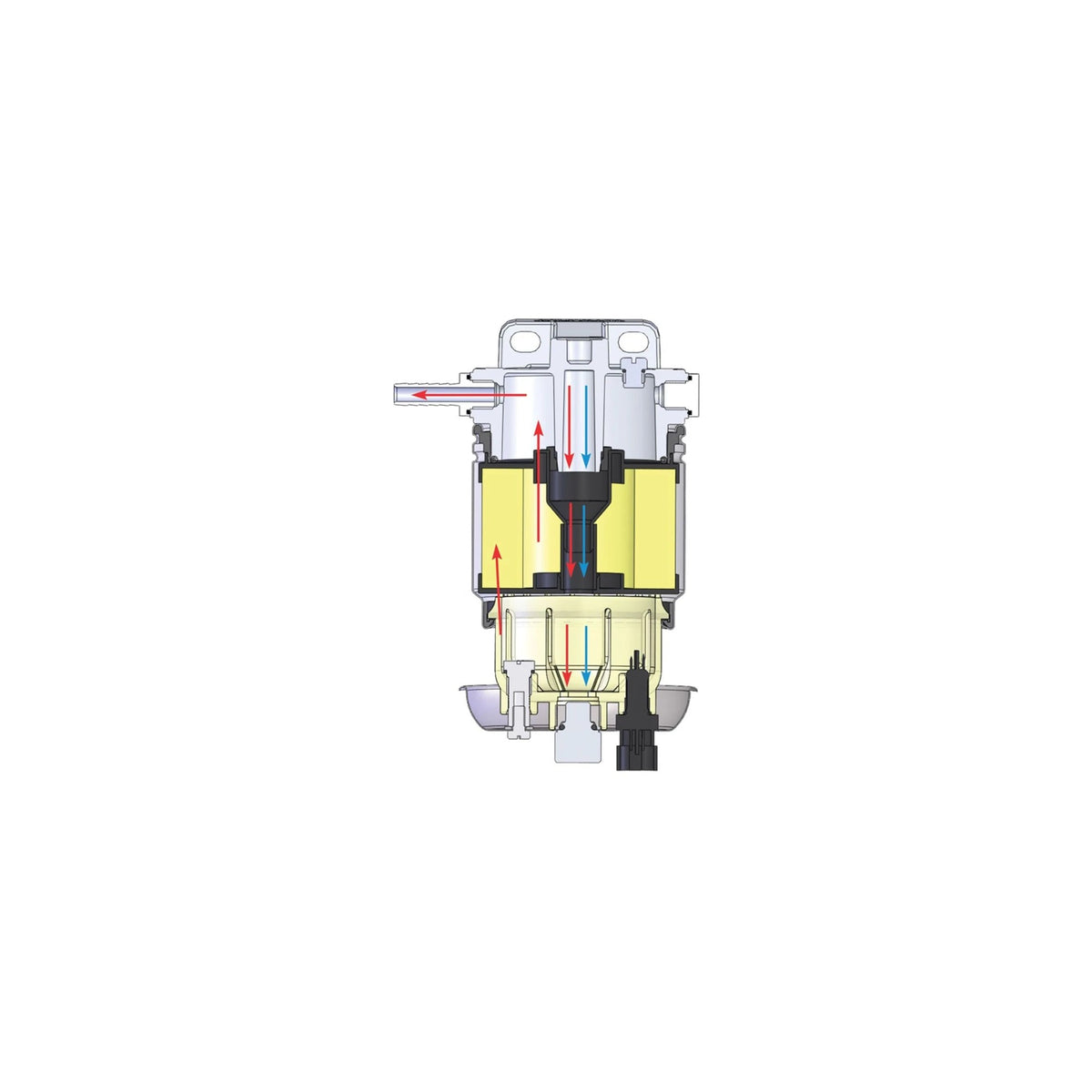 Vetus vandens separatorius / kuro filtras CE/ABYC, viengubas, 10 mikronų, max 800 l/h – 350VTEB – nuotrauka 2