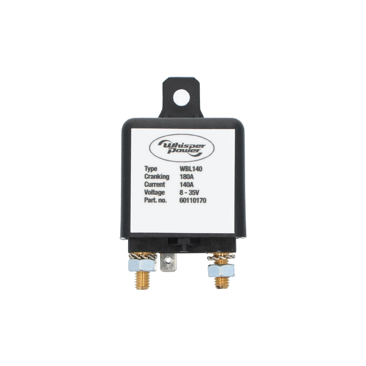 WhisperPower akumuliatorių jungtis WBL 140, 8–35 V / 140 A, su judesio aptikimu – 60110170
