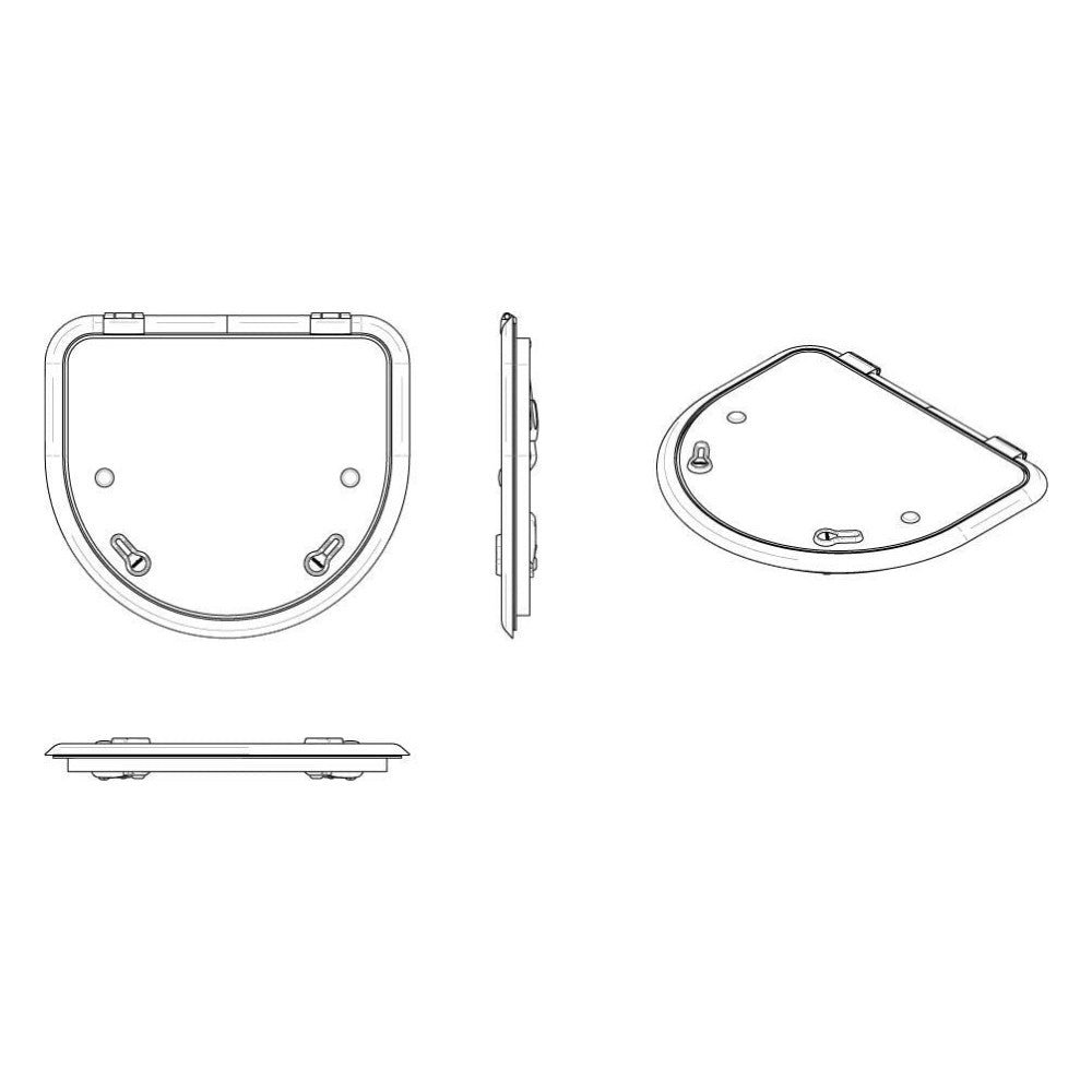 Vetus Altus D formos įlipimo liukas, tipas D520 (išpjova 518 x 450 mm) – ALTD520SL – nuotrauka 5
