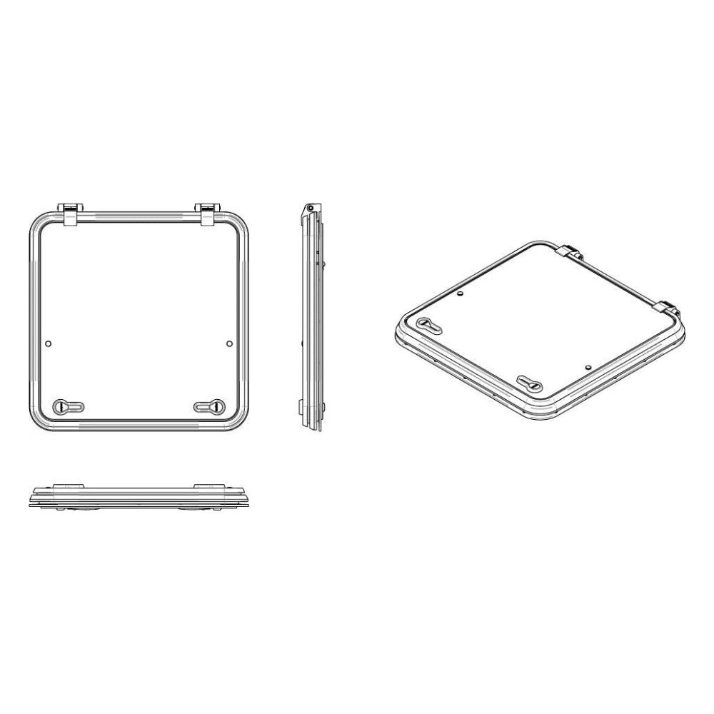 Vetus Libero įlipimo liukas, tipas 50, spindulys 32 mm (išpjova 500 x 500 mm) – LIB5032L – nuotrauka 5