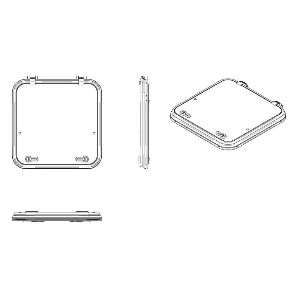 Vetus Libero įlipimo liukas, tipas 50, spindulys 55 mm (išpjova 500 x 500 mm) – LIB5055L – nuotrauka 5