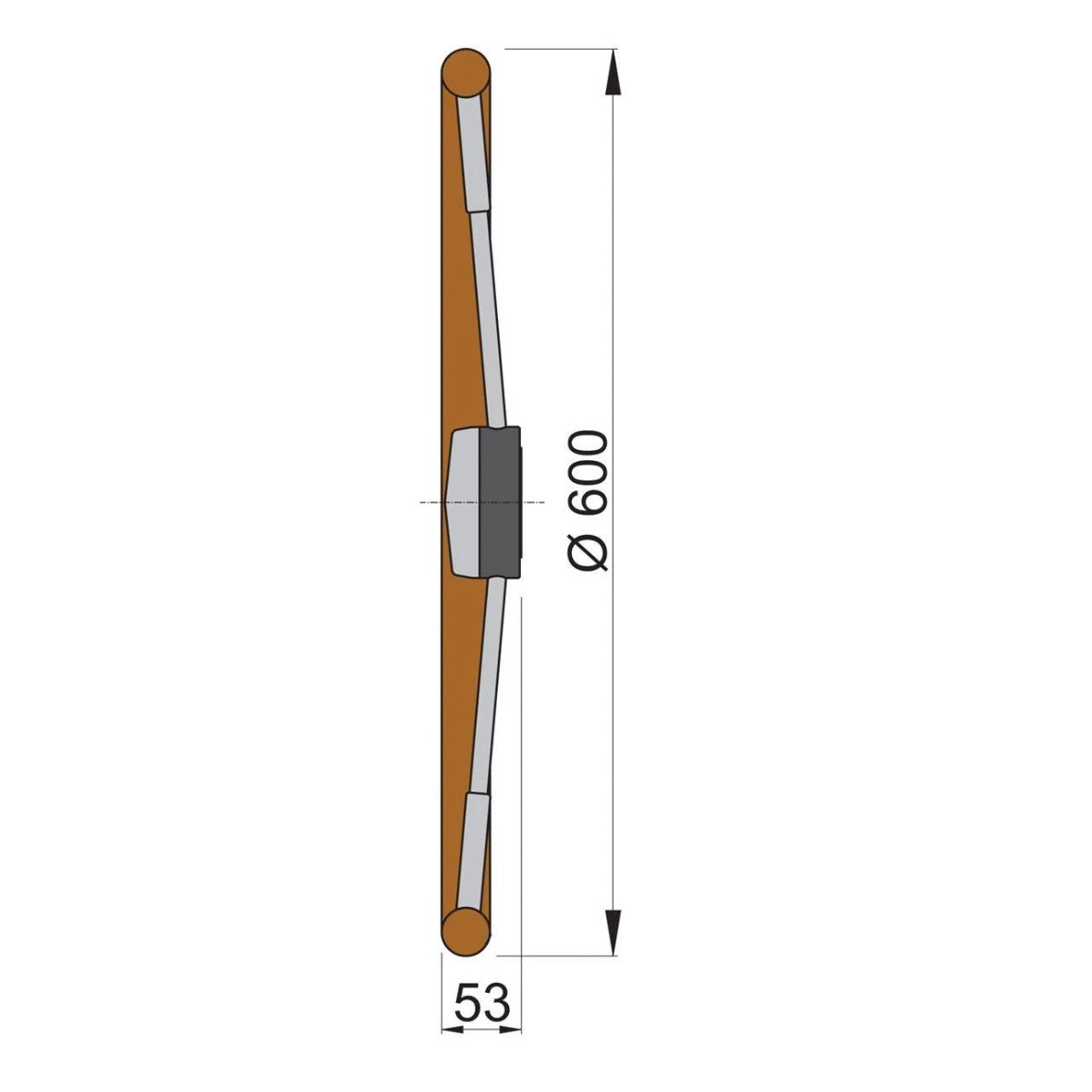 Vetus vairaratis PRO, tikmedis, Ø 60 cm – PRO60T