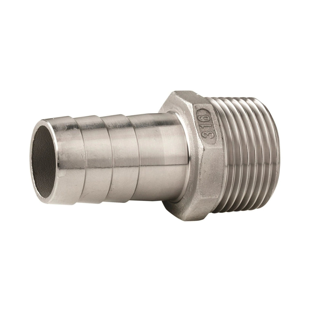 Vetus žarnos jungtis, nerūdijantis plienas, išorinis sriegis G3/4", žarna Ø 20 mm – QA05ME-20