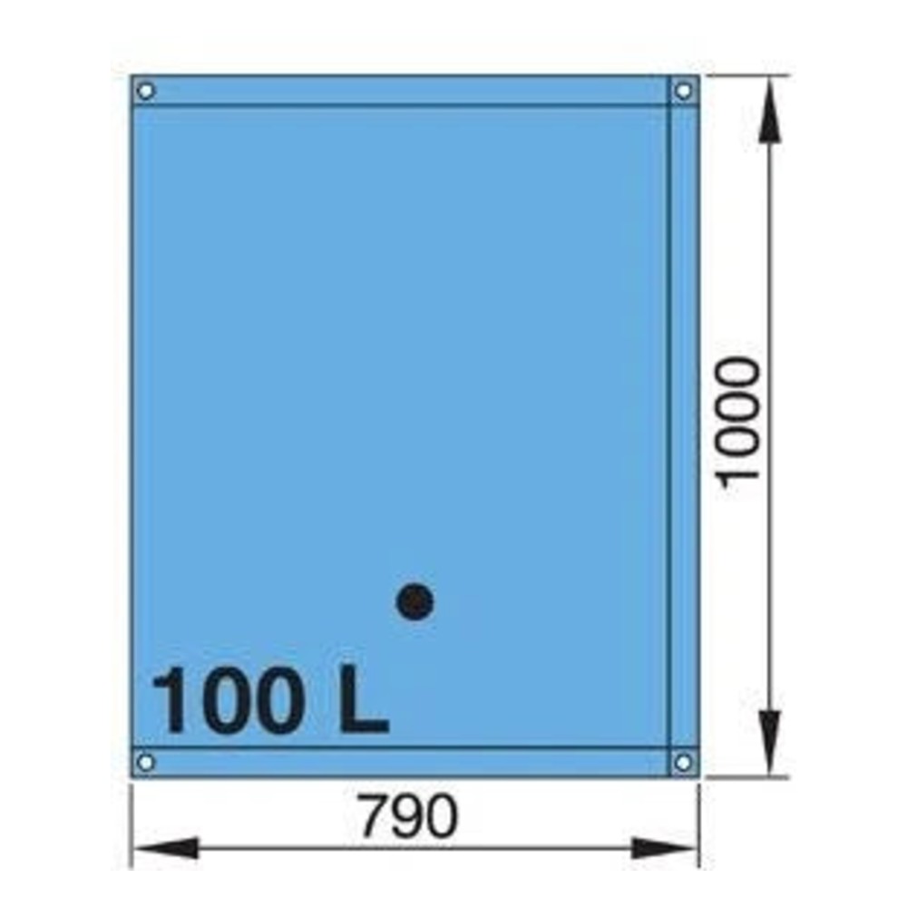 Vetus geriamojo vandens bakas 100 l (su Ø 16 ir Ø 38 mm kampinėmis žarnų jungtimis) – TANKW100
