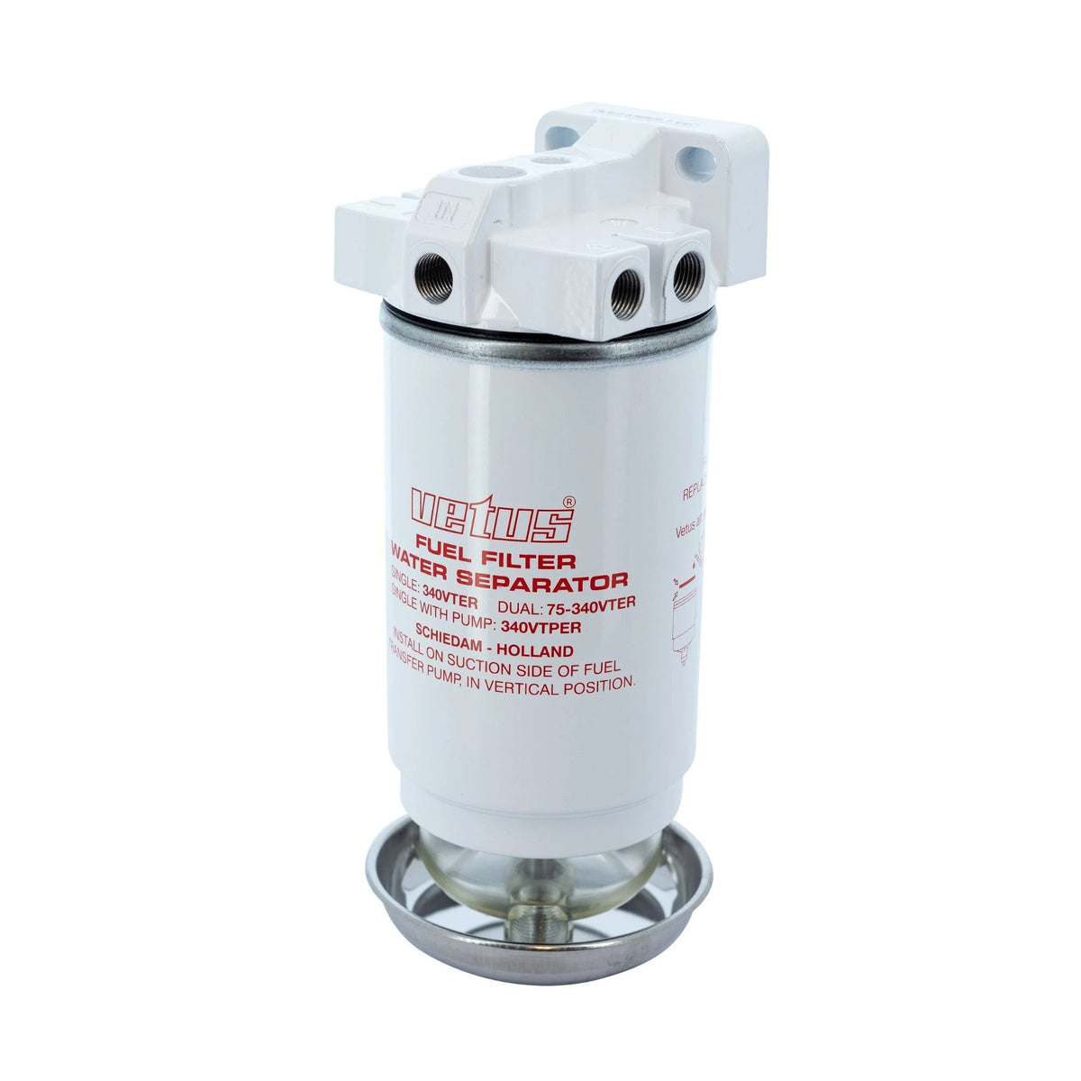Vetus atsarginis kuro filtro elementas CE/ABYC, 30 mikronų, max 380 l/h – raudonas – VT34ER