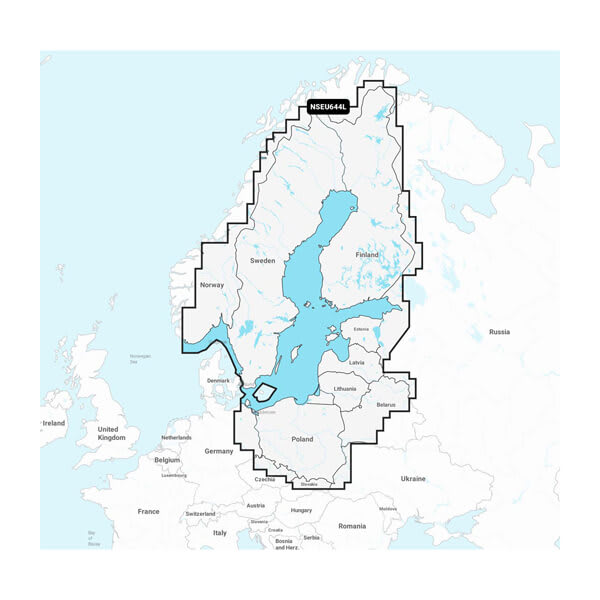 Garmin Navionics+ jūrlapis: Baltijos jūra