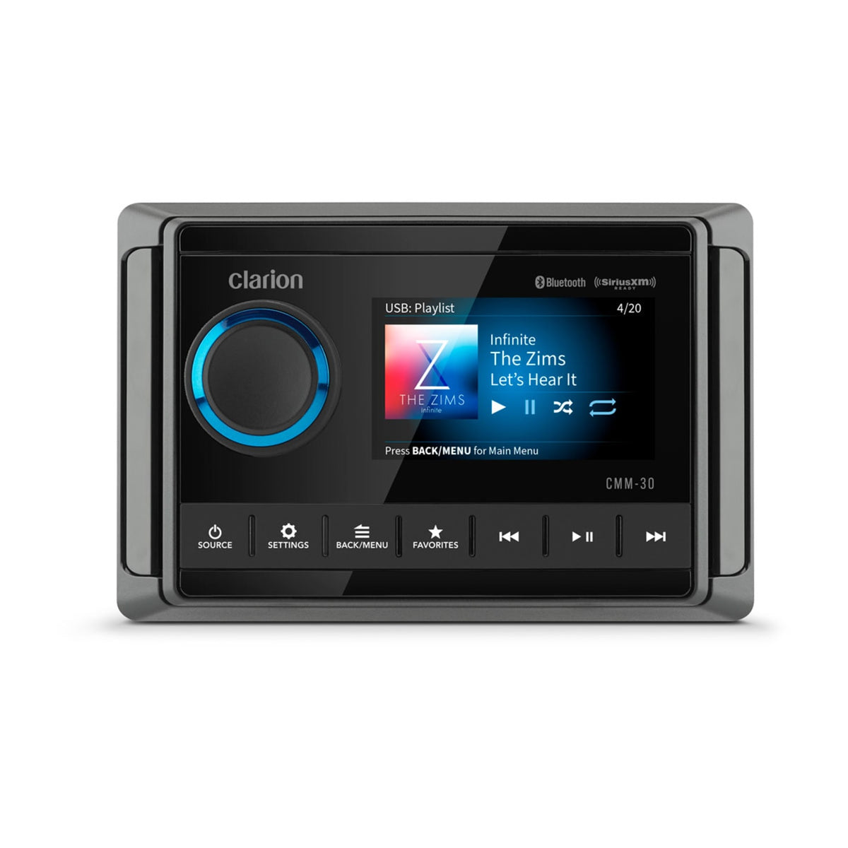 Clarion CMM-30 – laivo garso sistema su spalvotu ekranu