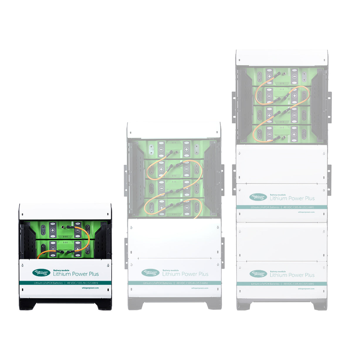 WhisperPower liitiumakupank Lithium Power Plus 24 V 210 Ah 5,5 kWh, vertikaalne – 40290203