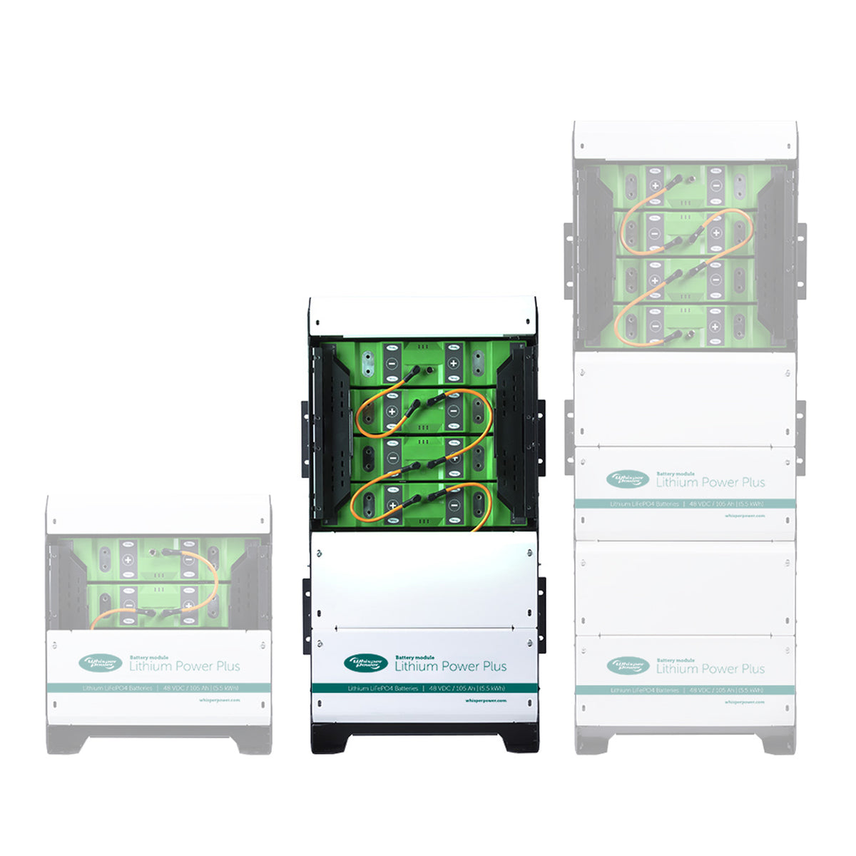 WhisperPower liitiumakupank Lithium Power Plus 48 V 210 Ah 11,1 kWh, horisontaalne – 40290235