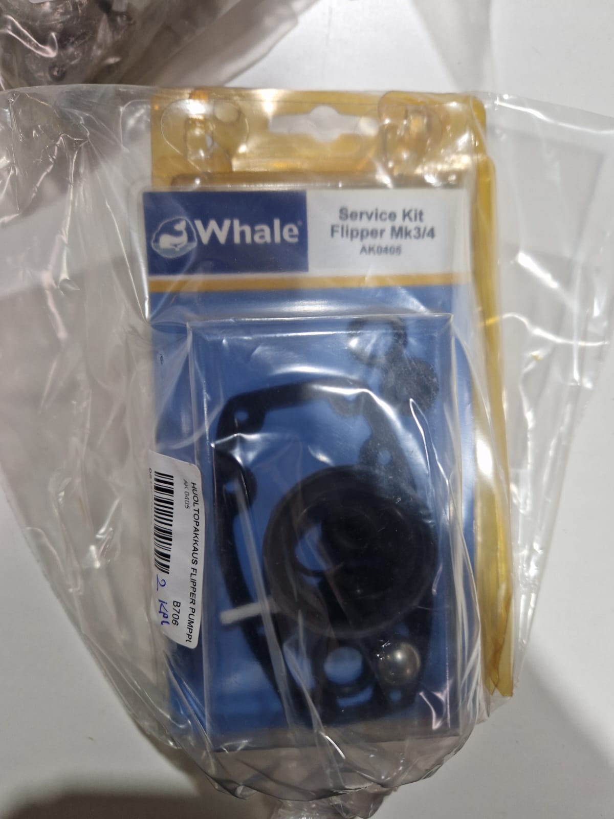 Whale Flipper MK3/4 techninės priežiūros rinkinys