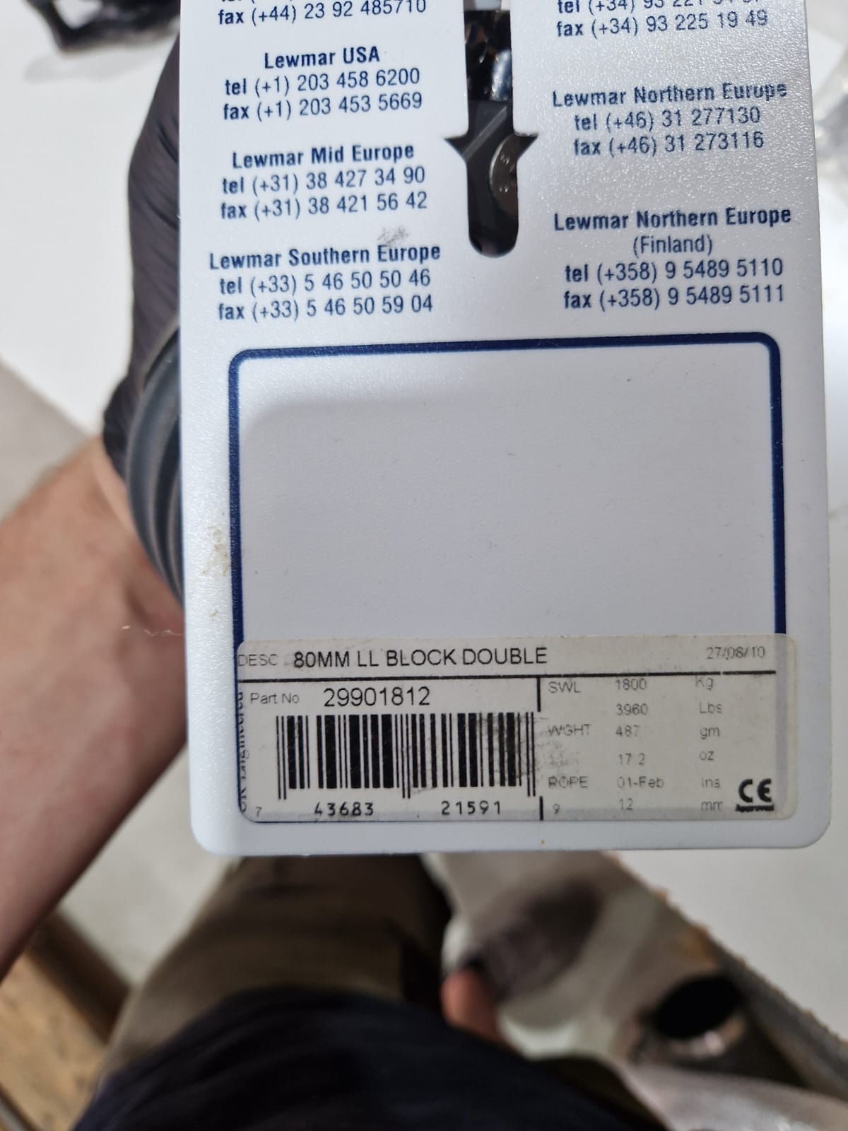 Lewmar SZ2 G vežimėlis TB 1 CL