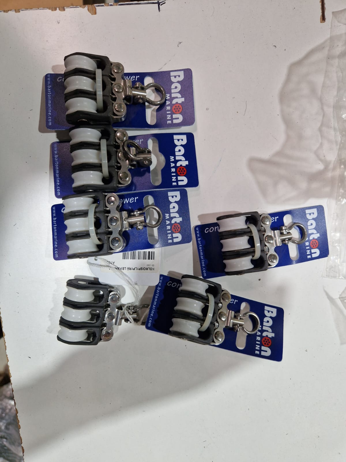 Barton Size 0 trigubas blokas, sukamas