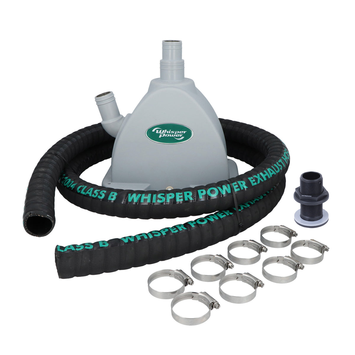 WhisperPower veeluku väljalaskekomplekt 40 mm (1 5/8") alumiiniumkerele – 40230286