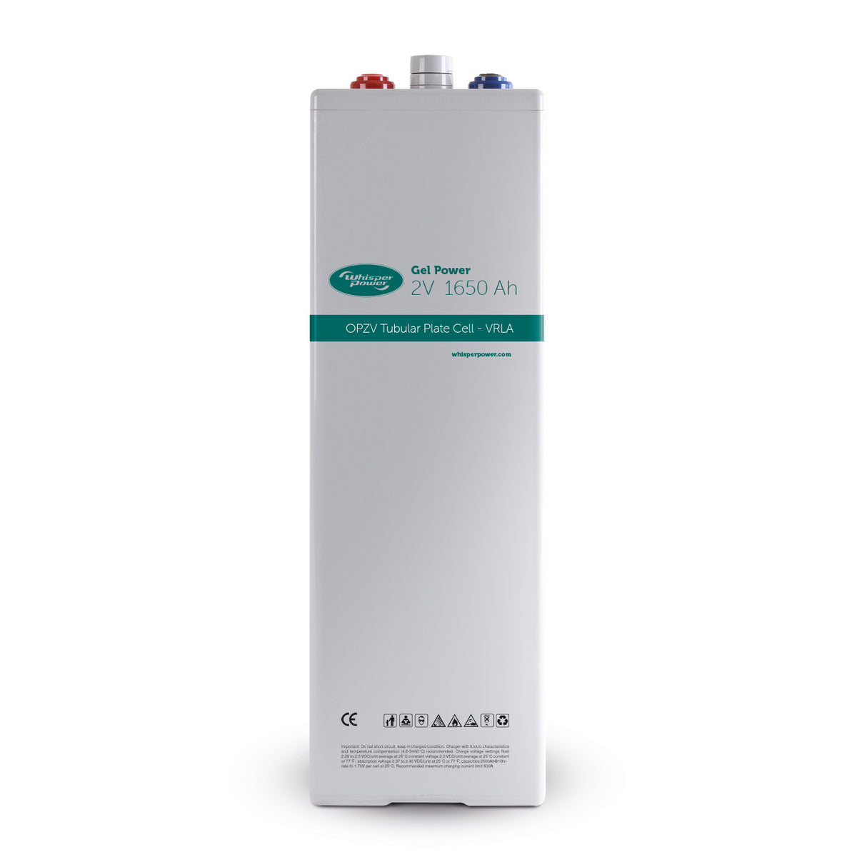 WhisperPower GEL akumuliatoriaus elementas 2 V 1650 Ah (OPzV) – 40290044