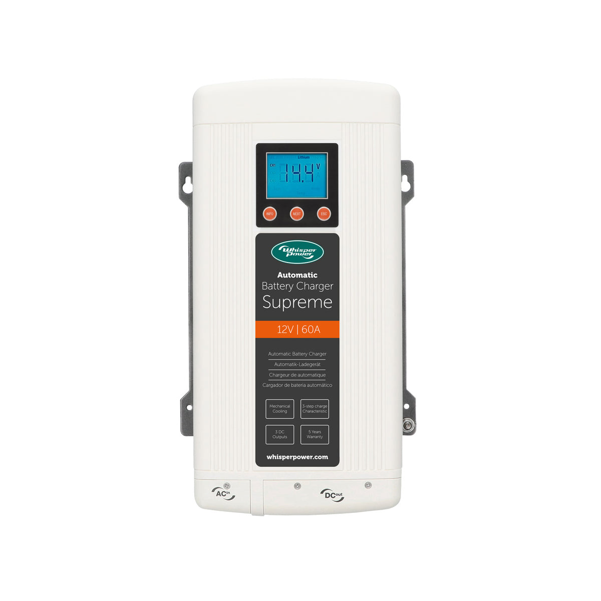 WhisperPower akumuliatorių įkroviklis Supreme 12 V – 60 A, 3 išėjimai – 61112306