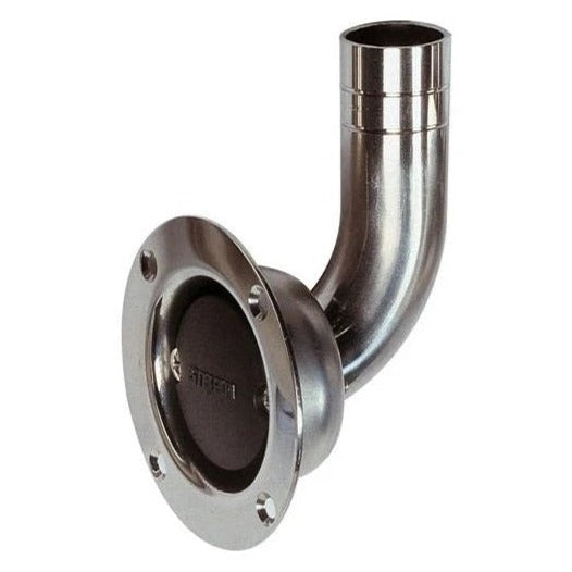 Vetus kuro bako ventiliacijos antgalis, nerūdijantis plienas, Ø 25 mm, kampinis
