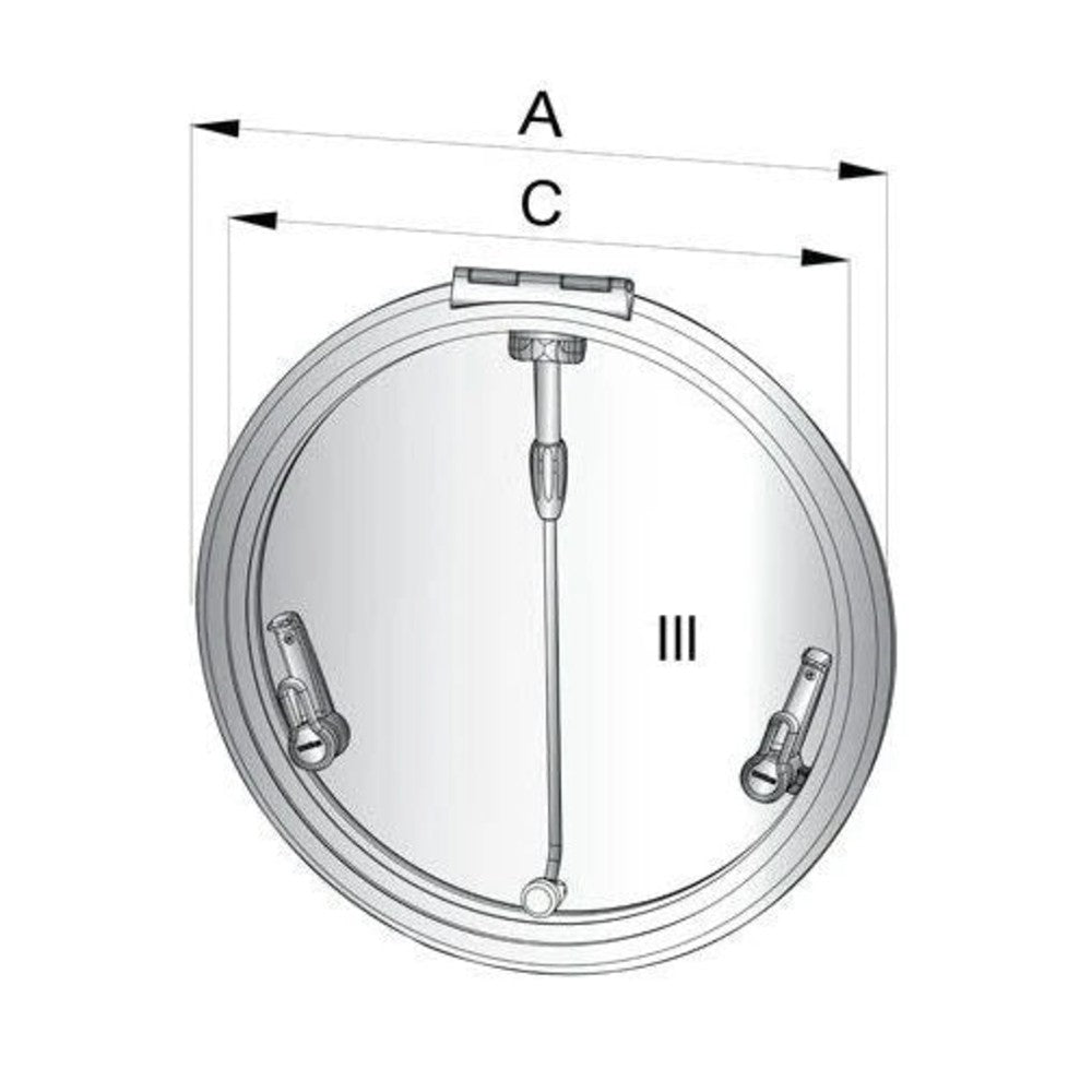 Vetus Altus apvalus denio liukas, tipas R420 (išpjova Ø 417 mm) – ALTR420SL – nuotrauka 5