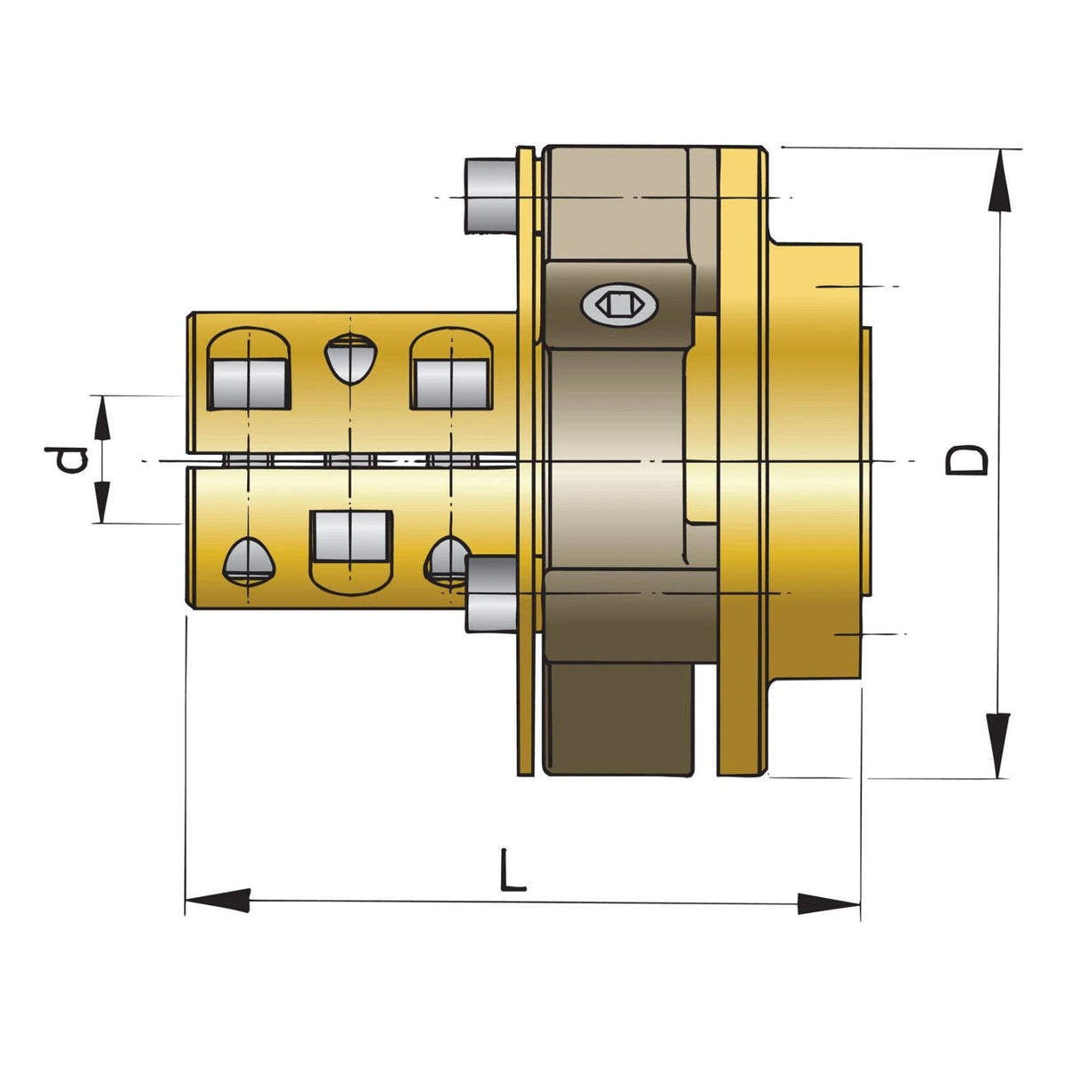 Vetus elastinė mova Bullflex 12, velenas Ø 40 mm – BULFL1240