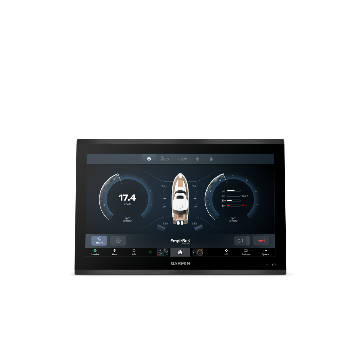Garmin GPSMAP 9019 – 19" 4K premium čartploteris – nuotrauka 3