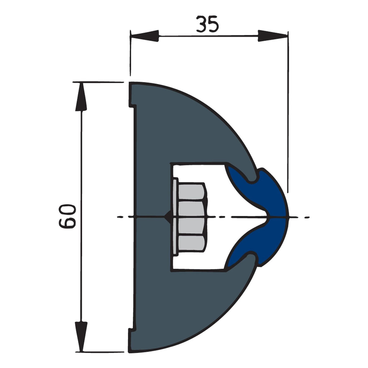 Vetus vinilinė apsauginė juosta, balta, HARO 60 x 35 mm, ritinys 20 m (kaina už metrą) – HARO60W