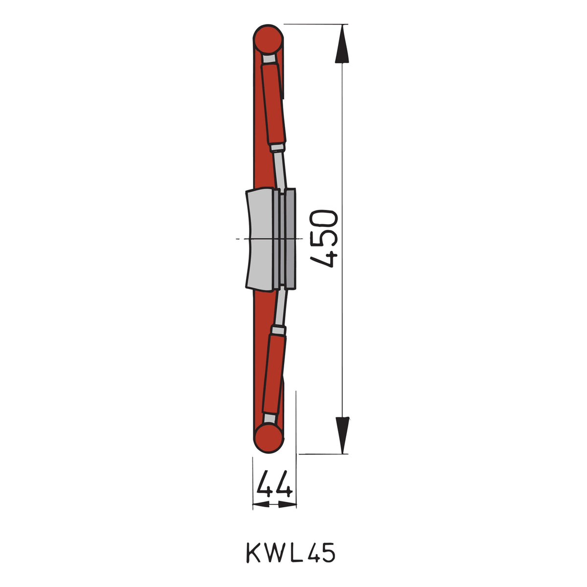 Vetus vairaratis KW45 su raudonmedžio ratlankiu, Ø 450 mm – KW45