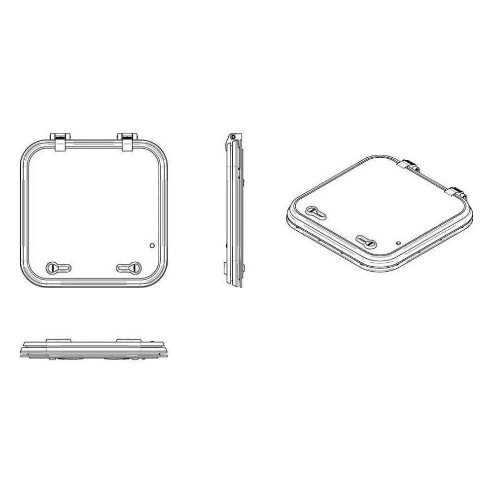 Vetus Libero įlipimo liukas, tipas 41, spindulys 55 mm (išpjova 410 x 410 mm) – LIB4155L – nuotrauka 4