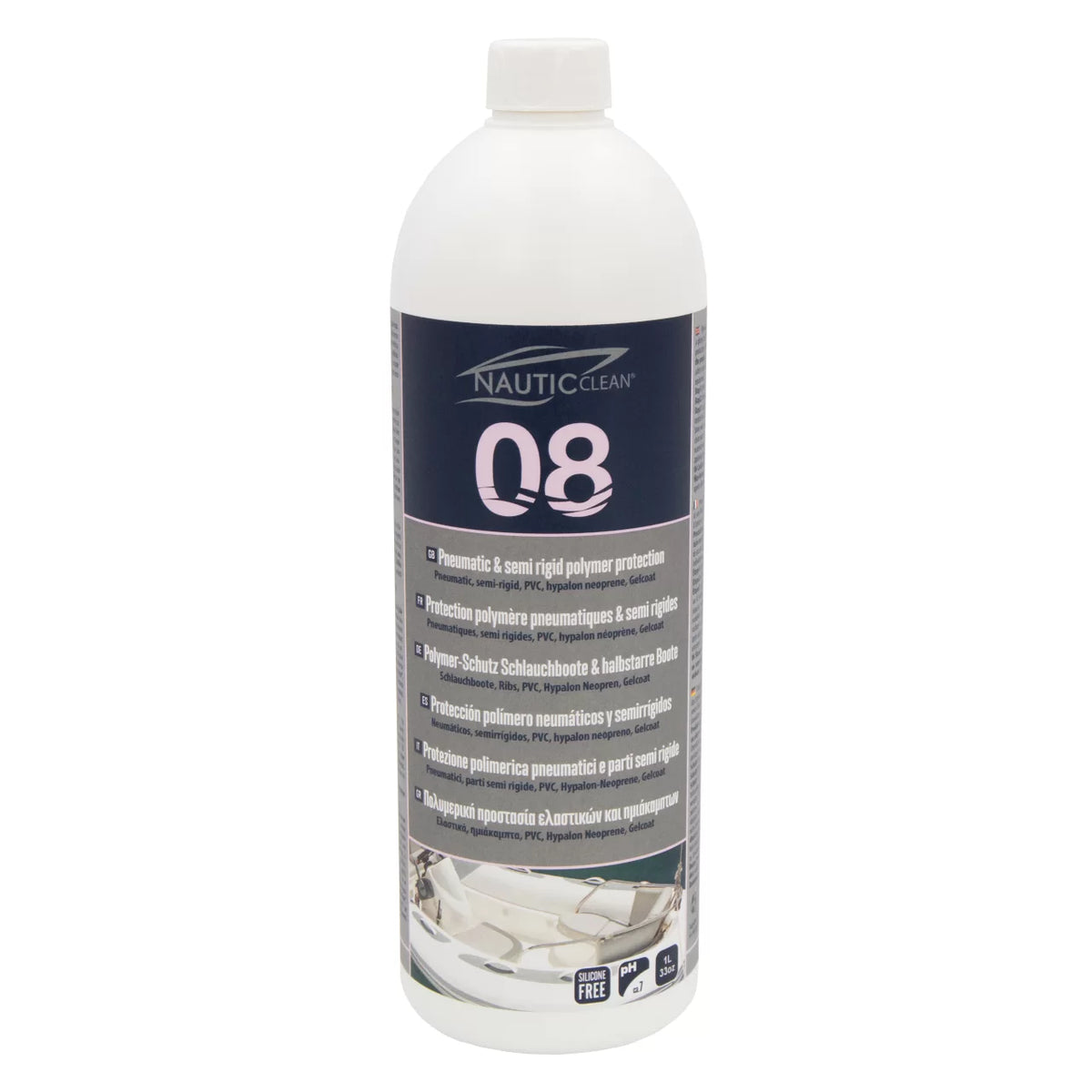 Nautic Clean 08 polimerinis apsauginis vaškas RIB ir pripučiamoms valtims – 1 l
