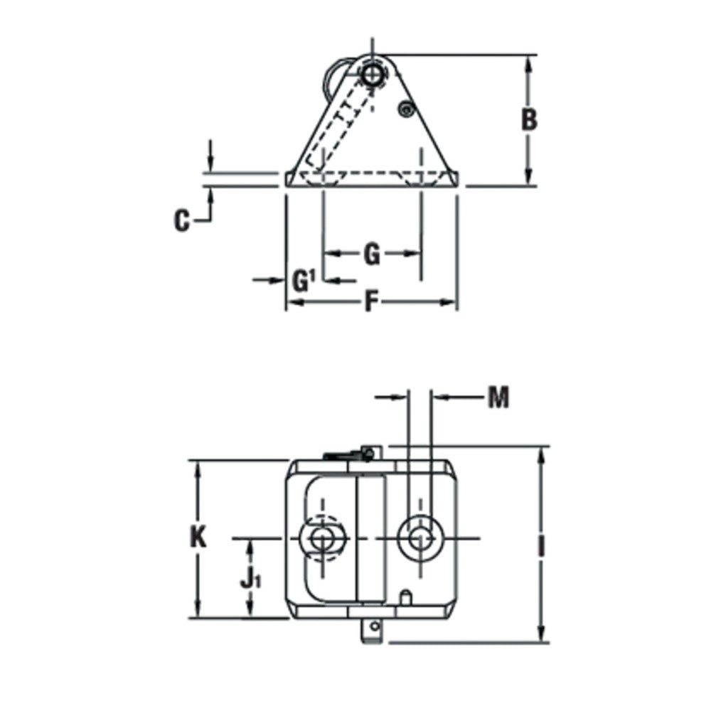 Maxwell kompaktiškas grandinės stabdis 8–10 mm (5/16"–3/8") grandinei – P104335