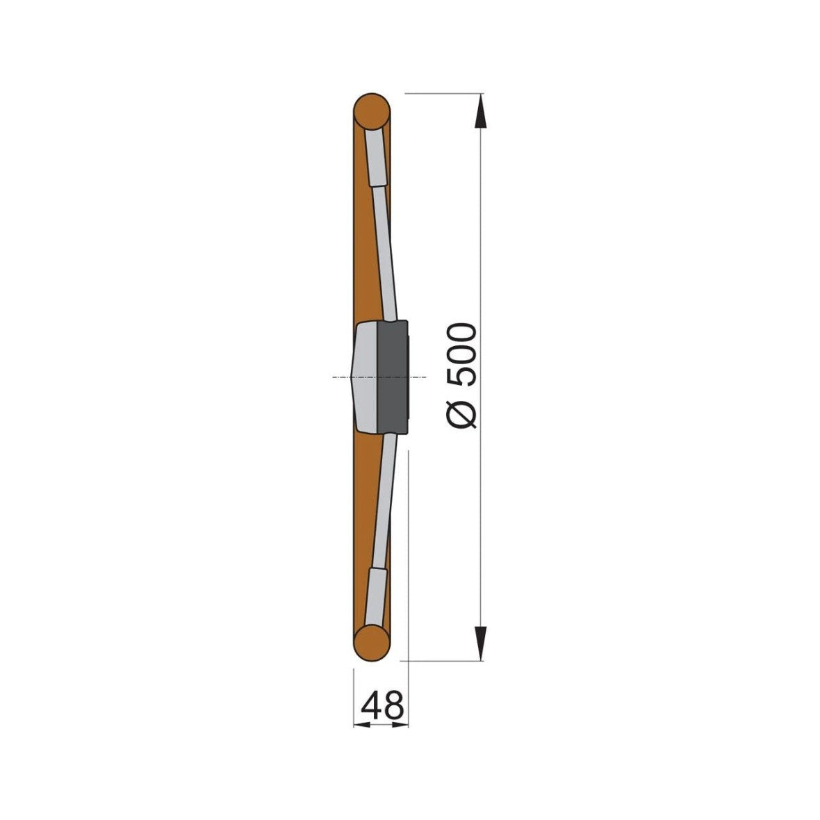 Vetus vairaratis PRO su poliuretano ratlankiu, Ø 50 cm – PRO50P