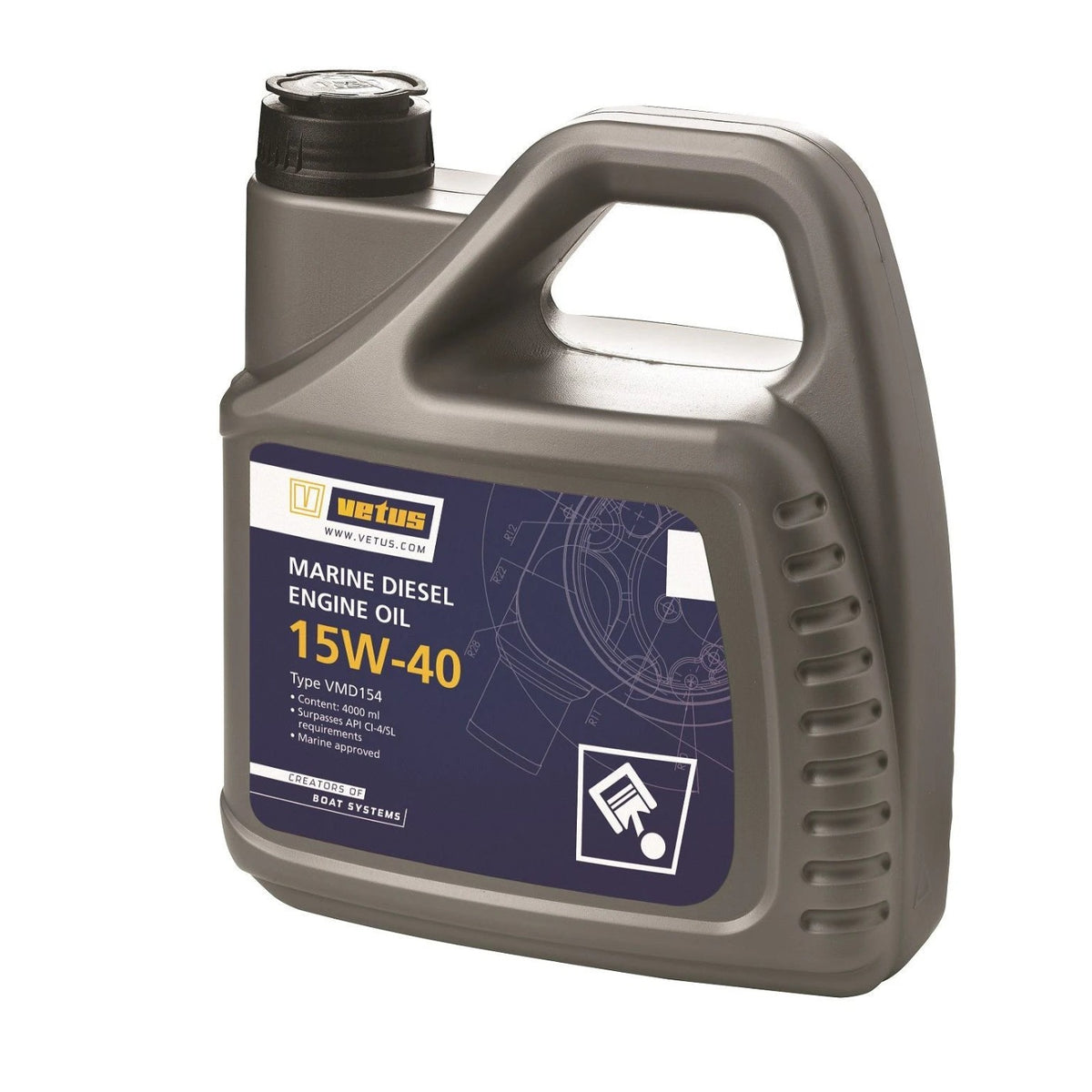 VETUS jūrinių dyzelinių variklių alyva SAE 15W-40, 20 l – VMD1520