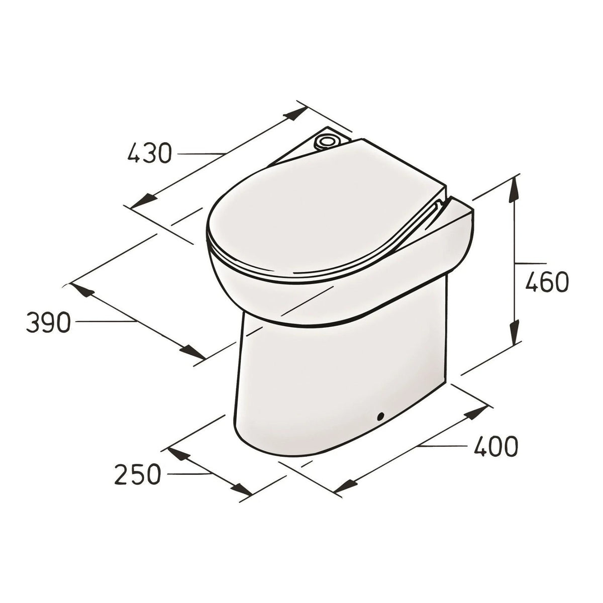 Vetus tualetas WCS2, 12 V, su elektroniniu valdymo skydeliu – WC12S2