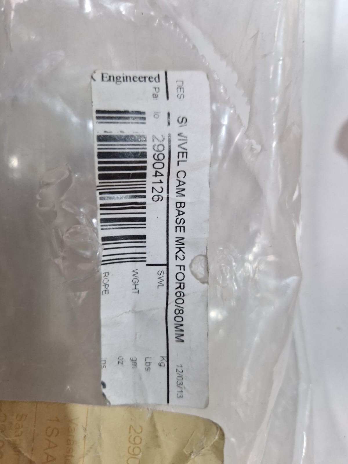 Lewmar MK2 sukamas kumštelio pagrindas 60/80 mm