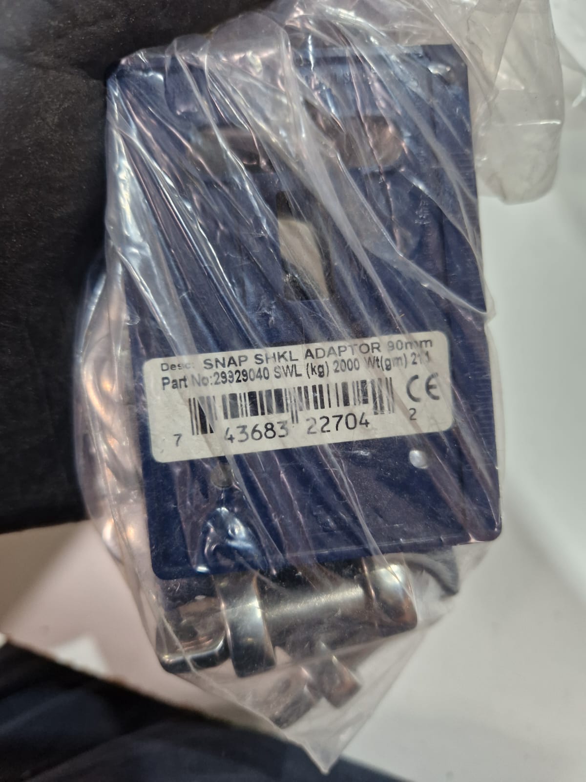 Lewmar snap shackle adapteris 90 mm