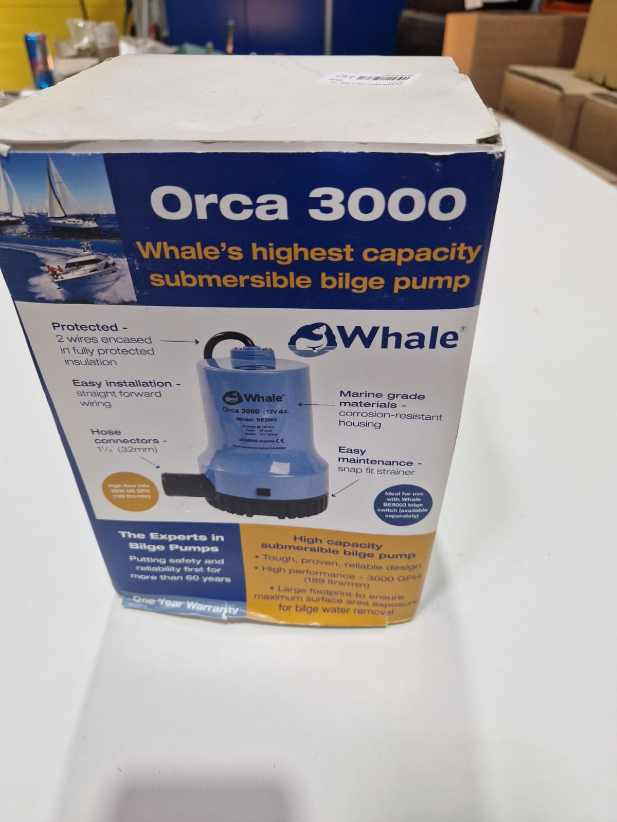 Whale Orca 3000 elektrinis trumo siurblys 12 V