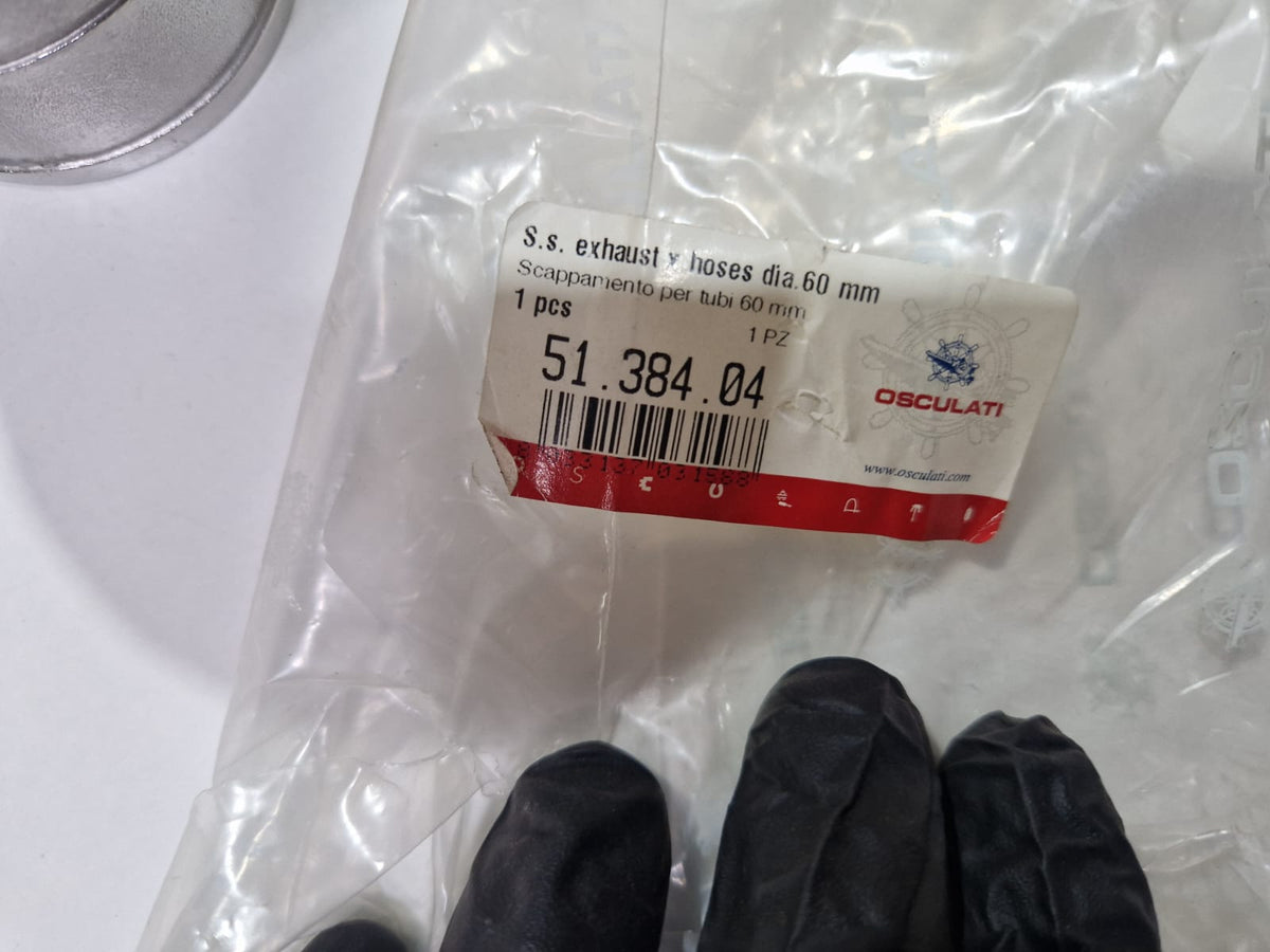 Veidrodiniu blizgesiu poliruotas AISI 316 išmetimo vamzdis Ø 60 mm